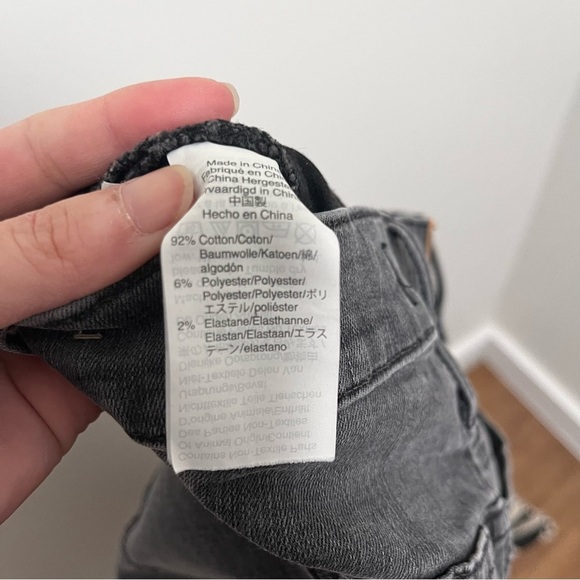 Madewell Cali Demi Boot Jeans Raw Hem in Faded Black Size 25 - Picture 7 of 12